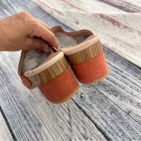 Dansko Sandals Maci Rust Coral Nubuck Leather Slip On Shoes Women - Picture 6 of 12